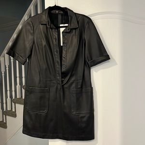 Black Zara Faux Leather Dress.